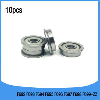 10pcs F692ZZ F693ZZ F694ZZ F695ZZ F696ZZ F697ZZ F698ZZ F699ZZ Flange Ball Bearing Flanged Bearings