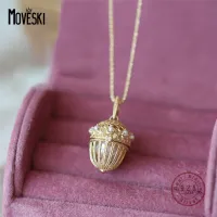 MOVESKI 925 Sterling Silver Creative Basket Pearl Pendant Necklace for Women Light Luxury Charm Anniversary Gift Jewelry