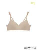 ( Set 3 ชิ้น ) Sabina เสื้อชั้นใน Invisible Wire (ไม่มีโครง) รุ่น Perfect Bra รหัส SBXD97111 สีเนื้อเข้ม