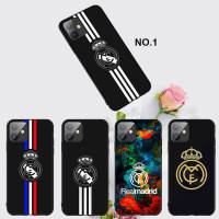 Casing หรับ iPhone 14 13 11 Pro Max 11 Mini 8+ 8 Plus 169H Madrid Club Pattern Phone เคสโทรศัพท์ อ่อนนุ่ม TPU Shockproof Black ปก