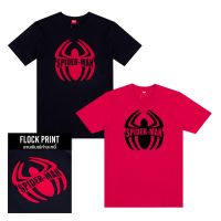 Marvel Men Flock-Print T-Shirt - เสื้อมาร์เวลผู้ชาย พิมพ์กำมะหยี่ลายสไปเดอร์แมน  สินค้าลิขสิทธ์แท้100% characters studio