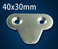 ▲♞ 20 Pieces 40x30mm Stainless Steel Angle Plate Corner Bracket Thinckness 2mm