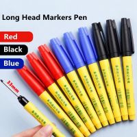 1/3Pcs Long Head Markers Woodworking Pen Set Bathroom Decoration Multi-purpose Deep Hole Marker Pens Pen Red/Black/Blue Ink