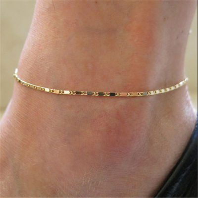 Simple Women Anklets Casualsporty Gold Silver Color Chain Women Ankle celet Jewelry