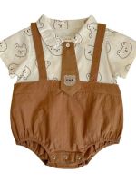 【Ready】? by one summer dress Th boy baby fart romper fake two-piece one-year-old dress new romper