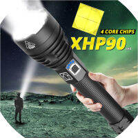 T20 Super Bright XHP90XHP70ไฟฉาย LED High Lumens Zoomable ชาร์จไฟได้จอแสดงผลไฟฉายทรงพลัง26650มือถือ Light