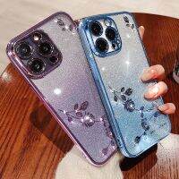 .Suitable For Luxury gradient floral pattern Phone case for iphone 14 Pro Max 12 11 13 pro max XS MAX XR X 14Plus Soft back Cover