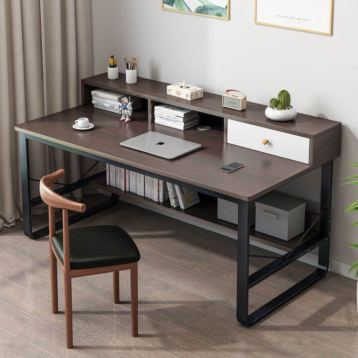 Computer Desk Desktop Home Bookshelf Integrated Dsaleesk Bedroom Simple ...