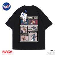 ☎ เสื้อยืดแขนสั้น พิมพ์ลาย NASA co-branded memories of and Jack สไตล์คลาสสิก แฟชั่นฤดูร้อน สําหรับผู้ชาย และคู่รัก