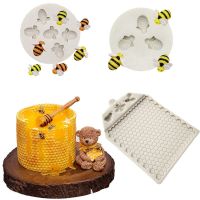 Honeycomb Bee Silicone Pastry Mold Epoxy Glue DIY Fondant Chocolate Cake Decoration Mould Kitchen BakingTools Plaster Resin Mold Bread  Cake Cookie Ac