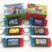 Super Mario Bros Switch Game Console Keychain toys Childrens Schoolbag Car Key Pendant Ring Holder Trinkets Accessory Gifts