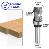 12mm 1/2－Shank Bearing Ultra-Perfomance Compression Flush Trim โซลิดคาร์ไบด์ CNC Router Bit End Mill Milling Cutters สําหรับไม้