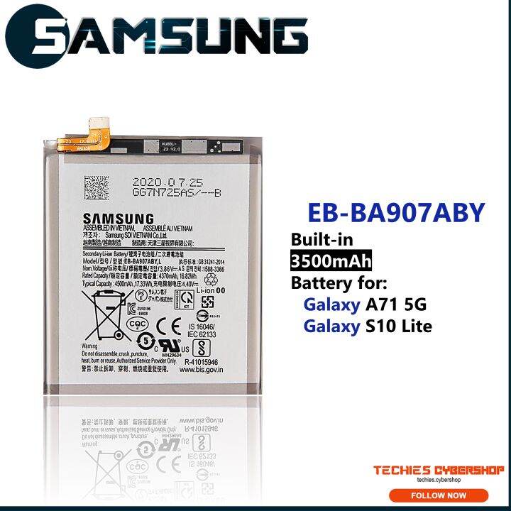 Eb Ba907aby Battery For Samsung Galaxy A71 5g Galaxy S10 Lite 4500mah Capacity Lazada Ph 7466