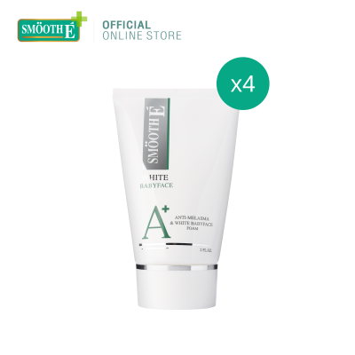 (แพ็ค 4) Smooth E Anti-Melasma Foam โฟมไม่มีฟอง Non-Ionic ช่วยให้ฝ้าดูจางลงใน 4 สัปดาห์ ทำความสะอาดล้ำลึก ไม่ทิ้งสารตกค้าง ช่วยให้ผิวชุ่มชื้น 2 oz.