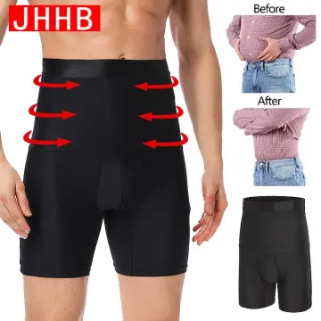 Men Compression Hi-Waist Boxer Shorts Tummy Slim Sauna Body Shaper Girdle  Pants