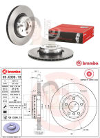 09 C396 13 จานเบรค ล้อ R (ยี่ห้อ BREMBO) รุ่น HC UV BMW ซีรี่ส์ 3 F30, ซีรี่ส์ 4 F32, ซีรี่ส์ 1 F20 F21 ปี2011-&amp;gt;