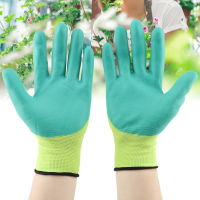 Zerone Gardening Gloves 1Pair Non-slip Waterproof Labor Work Garden Gloves Handling Gloves