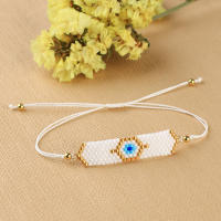 C.QUAN CHI New Miyuki Beaded Bracelets for Women Fashion Handmade Evil Eye Pattern Beaded Bracelets Women Jewelry