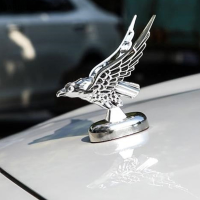 MARBIT ตกแต่งภายนอก1PC Car Bonnet front Hood Eagle ornament Badge Auto front COVER 3D Eagle Emblem อุปกรณ์เสริมสำหรับดัดแปลงรถยนต์