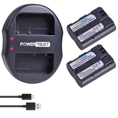 【No-profit】 2Pcs 2650MAh BP-511 BP 511 BP511 BP511A Li-Ion + Dual USB Charger สำหรับ G6 G5 G3 G2 G1 EOS 300D 50D 40D 30D 20D 5D