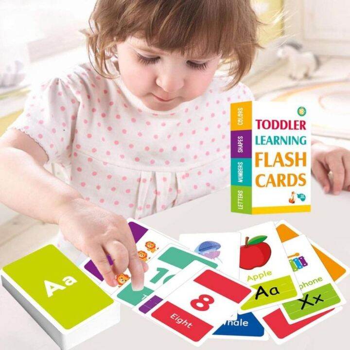 TESDFD Infant 58pcs/Set Number Shape Color Letter Flash Memory Card