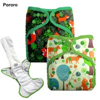 Pororo Reusable Baby AIO Cloth Diaper With Leakage Gusset,Night Use Microfleece Inner Nappy With Absorbent Microfiber Inserts