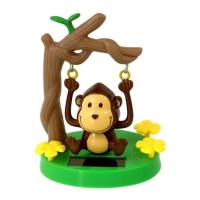 Solar Powered Car Decor Car Dashboard Solar Swing Monkeys Swinging Animated Bobble Dancer Toy Car Decor Kids Girl Toys Gift for Office Car Ornament Supplies Decoration judicious