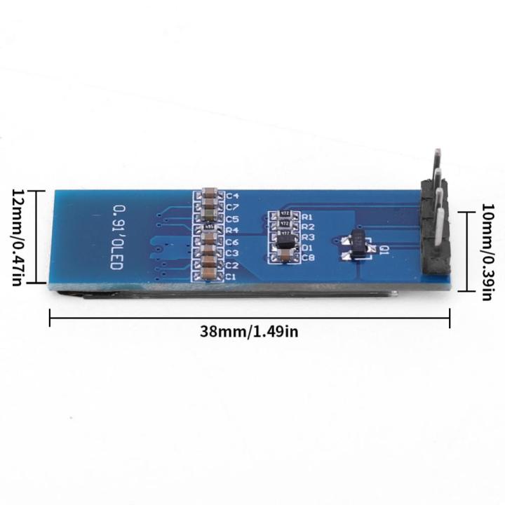 อุปกรณ์แสดงผล-lcd-0-91นิ้ว-ssd1306-128x32โมดูล-diy-ใช้ได้กับขนาดกะทัดรัด3-3v-5v