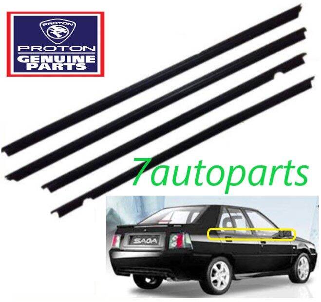 ORIGINAL SPEC PROTON SAGA ISWARA LMST DOOR OUTER MOULDING, DOOR GLASS MOULDING (PINTU CERMIN