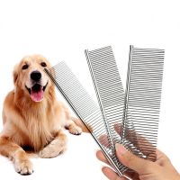 Colorful Pet Poodle Finishing Butter Comb Steel Shedding Dog Safe Grooming Tool Hair Fur Remover Cat Cleaning Brush Accessories