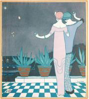 George Barbier Paul Poiret ออกแบบฟิล์มศิลปะพิมพ์ลายของตกแต่งผนังบ้านโปสเตอร์ผ้าไหมขนาด24X36นิ้ว0726