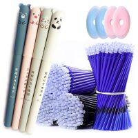 68 PCS Kawaii Erasable Gel Pens Set 0.5 mm Blue ballpoint pens school Pens for writing Cute Korean Stationery