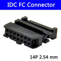 100ชิ้น2.54มิลลิเมตร IDC ซ็อกเก็ตหญิง FC 14จุด14pin 2*7สี่เหลี่ยมเชื่อมต่ออะแดปเตอร์ริบบิ้นเคเบิ้ล1.27มิลลิเมตร