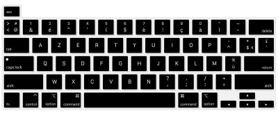 French AZERTY Keyboard Cover Skin Protector for MacBook Pro M1 13 inch 2020 A2289 A2251 A2338 2021 for MacBook Pro 16 quot; A2141