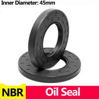 【2023】NBR Framework Oil Seal TC Nitrile Rubber Cover Double Lip with Spring for Bearing Shaft, ID*OD*THK 45mm