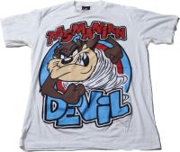 เสื้อยืดการ์ตูน แทสมาเนียน เดวิล (Tasmanian Devil) สีขาว M/L/XL