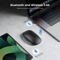 เหมาะสำหรับโน้ตบุ๊ค เมาส์ปิดเสียงไร้สายแบบชาร์จไฟได้ Bluetooth Dual Mode Lingyue 15Pro14Pro