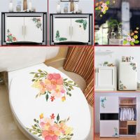 Beautiful Flowers Wall Sticker For Toilet Fridge Cupboard Glass Window Wedding Home Decorations Wallpaper Mural Stickers Decals