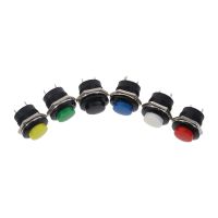 Round Momentary Push Button Switch  OFF-ON Non-locking Red/Blue/Yellow/Green/White 16mm 6A/125VAC 3A/250VAC Electrical Circuitry  Parts