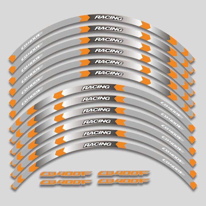 อุปกรณ์เสริมรถจักรยานยนต์ดุมล้อสติกเกอร์ตกแต่งลายแถบสะท้อนแสงยางขอบชุดเทปสำหรับฮอนด้า-cb400f-cb-400f-400-f