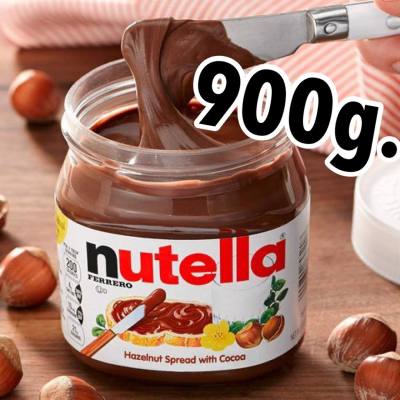 Nutella 900g. (ขวดแก้ว) นูเทลล่า HAZELNUT SPREAD WITH COCOA
