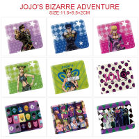 JoJo S Bizarre Adventure Men Women Cartoon Wallet Bifold Zipper Trifold Leather Short Money Clip Novel Trend Short Wallet