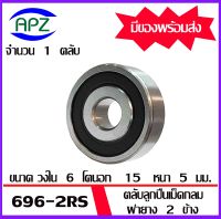 696-2RS   ตลับลูกปืนเม็ดกลม  ฝายาง 2 ข้าง ( Miniature Ball Bearing 696-2RS ) จัดจำหน่ายโดย Apz