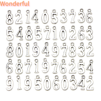 ?【Lowest price】Wonderful จี้เงินทิเบตผสมตัวเลข0-9จำนวน10 50ชิ้นทำเครื่องประดับแบบทำมือ