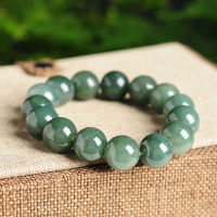 ส่งใบรับรอง100 พม่าเกรด A สร้อยข้อมือหยกผู้ชายผู้หญิงแท้ธรรมชาติ Jadeite ลูกปัดยืดหยุ่นลูกปัดมรกตสร้อยข้อมือ