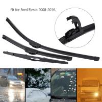 【Supper Fly Drones】【COD】3pcs Front &amp; Rear Windshield Windscreen Wiper Blade Set for Ford Fiesta 2008-2016