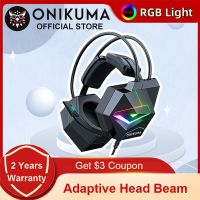 Headphone Gaming X20 ONIKUMA ที่มีแสง RGB 3.5Mm 7.1รอบทิศทางหูฟังเล่นเกมหูฟังมีสายเกมเมอร์สำหรับคอมพิวเตอร์พีซี2023