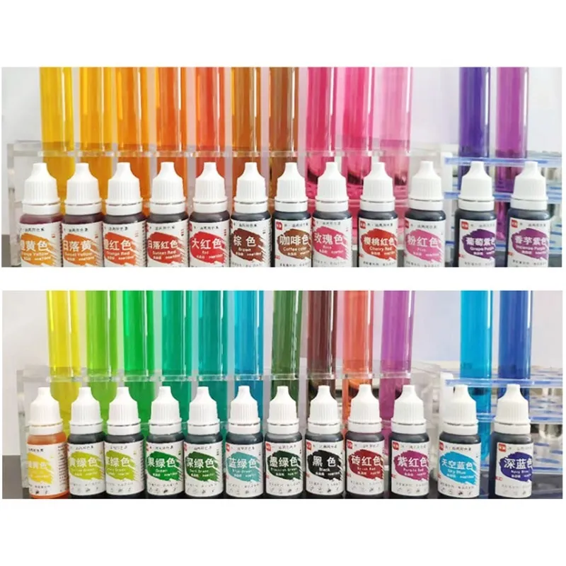 24 Colors 10ML Bottle Food Coloring Ingredients Sugar Fondant Cream Baking  Cake Food Color Pigment DIY Pastry Decorating Tools