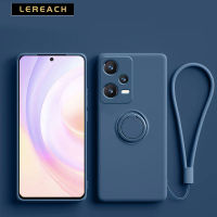 Lereach กระเป๋าใส่ของแหวนซิลิโคนของเหลว สำหรับเคสโทรศัพท์ฝาหลังป้องกันทุกสัดส่วน Xiaomi Poco X5 F5 Pro 5G Note 12 Pro Pro+ Note 12S