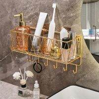 Self-adhesive Bathroom Shelves Organizer Wall Storage Rack Shower Shelf Basket Organizador De Ban Estante De Ducha Colgado